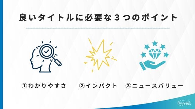 良いタイトルに必要な３つのポイント＿インフォグラッフィック